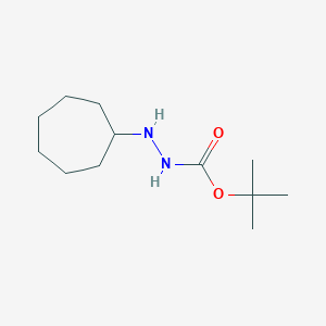 molecular formula C12H24N2O2 B14032869 Tert-butyl 2-cycloheptylhydrazine-1-carboxylate 