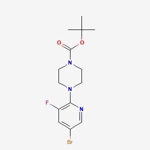 molecular formula C14H19BrFN3O2 B1403287 Tert-butyl 4-(5-bromo-3-fluoropyridin-2-yl)piperazine-1-carboxylate CAS No. 1289048-68-5
