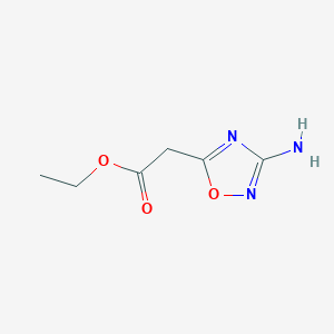 molecular formula C6H9N3O3 B14032875 Ethyl (3-amino-1,2,4-oxadiazol-5-yl)acetate CAS No. 137654-45-6
