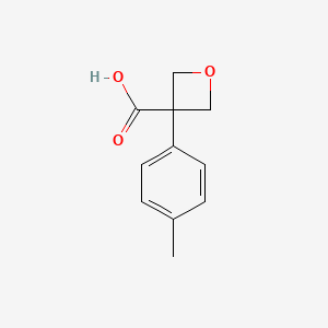 molecular formula C11H12O3 B1403291 3-(4-Methylphenyl)oxetane-3-carboxylic acid CAS No. 1416323-07-3