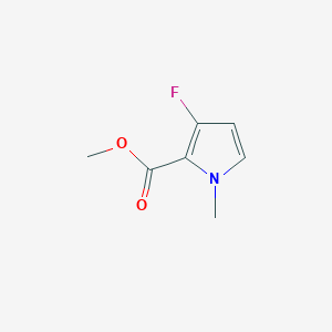 molecular formula C7H8FNO2 B14032910 Methyl 3-fluoro-1-methyl-1H-pyrrole-2-carboxylate 