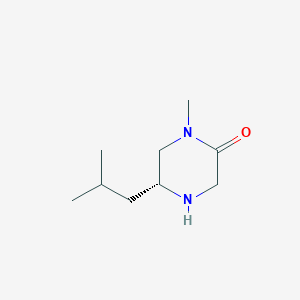 molecular formula C9H18N2O B14032934 (R)-5-Isobutyl-1-methylpiperazin-2-one 