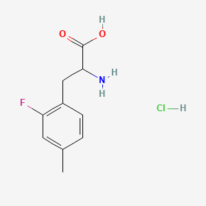 molecular formula C10H13ClFNO2 B14032944 2-Amino-3-(2-fluoro-4-methylphenyl)propanoic acid hydrochloride 