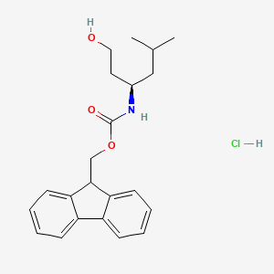 molecular formula C22H28ClNO3 B14032955 Fmoc-(r)-3-amino-5-methylhexan-1-ol hcl 
