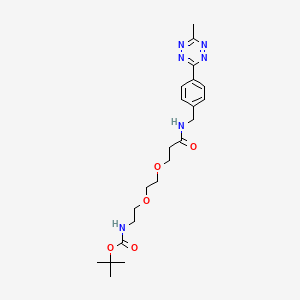 molecular formula C22H32N6O5 B14032997 Methyltetrazine-amino-PEG2-CH2CH2NHBoc 