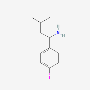 1-(4-Iodophenyl)-3-methylbutan-1-amine