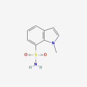 molecular formula C9H10N2O2S B1403301 1-Methyl-1H-indole-7-sulfonic acid amide CAS No. 2168249-75-8