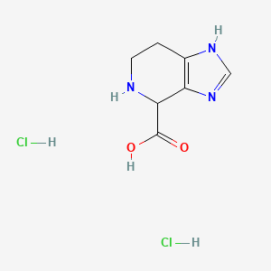 molecular formula C7H11Cl2N3O2 B1403307 4,5,6,7-tetrahydro-3H-imidazo[4,5-c]pyridine-4-carboxylic acid dihydrochloride CAS No. 126167-33-7