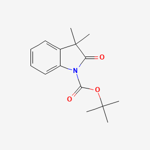 molecular formula C15H19NO3 B14033137 tert-Butyl 3,3-dimethyl-2-oxoindoline-1-carboxylate 