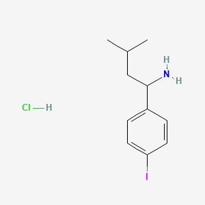 1-(4-Iodophenyl)-3-methylbutan-1-amine hydrochloride
