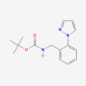 molecular formula C15H19N3O2 B14033153 Tert-butyl (2-(1H-pyrazol-1-YL)benzyl)carbamate 