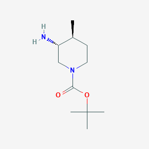 molecular formula C11H22N2O2 B1403319 trans-Tert-butyl 3-amino-4-methylpiperidine-1-carboxylate CAS No. 1271810-27-5