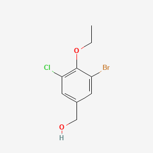 molecular formula C9H10BrClO2 B14033195 (3-Bromo-5-chloro-4-ethoxyphenyl)methanol 
