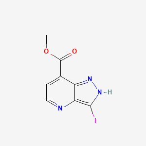 molecular formula C8H6IN3O2 B14033230 Methyl 3-iodo-1H-pyrazolo[4,3-B]pyridine-7-carboxylate 