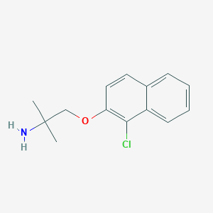 molecular formula C14H16ClNO B1403324 2-(1-Chloronaphthalen-2-yloxy)-1,1-dimethylethylamine CAS No. 1391026-61-1