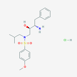molecular formula C21H31ClN2O4S B14033240 n-((2r,3s)-3-Amino-2-hydroxy-4-phenylbutyl)-n-isobutyl-4-methoxybenzenesulfonamide hcl 