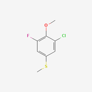 molecular formula C8H8ClFOS B14033266 (3-Chloro-5-fluoro-4-methoxyphenyl)(methyl)sulfane 