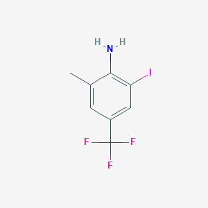 molecular formula C8H7F3IN B1403327 2-Iodo-6-methyl-4-(trifluoromethyl)aniline CAS No. 2055274-91-2