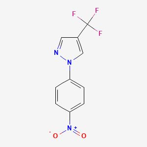 molecular formula C10H6F3N3O2 B1403329 1-(4-nitrophenyl)-4-(trifluoromethyl)-1H-pyrazole CAS No. 1393125-56-8