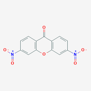 molecular formula C13H6N2O6 B14033296 3,6-Dinitro-9h-xanthen-9-one 