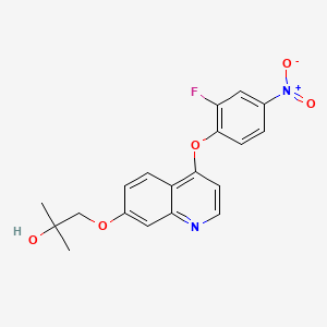 1-((4-(2-Fluoro-4-nitrophenoxy)quinolin-7-yl)oxy)-2-methylpropan-2-ol
