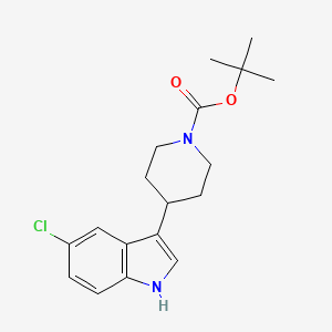 molecular formula C18H23ClN2O2 B14033325 tert-butyl 4-(5-chloro-1H-indol-3-yl)piperidine-1-carboxylate 