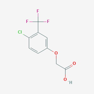 molecular formula C9H6ClF3O3 B1403338 2-[4-Chloro-3-(trifluoromethyl)phenoxy]acetic acid CAS No. 367-74-8