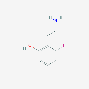 molecular formula C8H10FNO B14033385 2-(2-Aminoethyl)-3-fluorophenol 