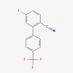 molecular formula C14H7F4N B1403341 5-氟-4'-(三氟甲基)联苯-2-腈 CAS No. 1261878-50-5
