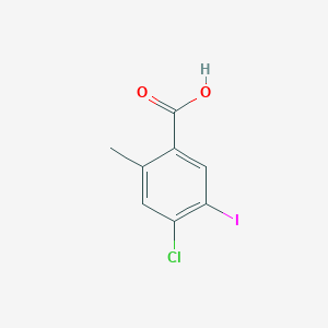 molecular formula C8H6ClIO2 B1403343 4-Chloro-5-iodo-2-methylbenzoic acid CAS No. 1399182-03-6