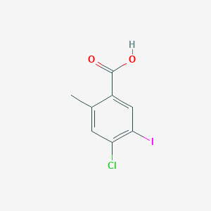 molecular formula C8H6ClIO2 B1403343 4-氯-5-碘-2-甲基苯甲酸 CAS No. 1399182-03-6