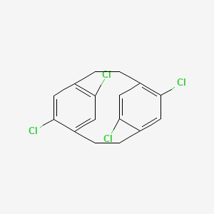 molecular formula C16H12Cl4 B14033445 4,7,12,15-Tetrachloro[2.2]paracyclophane CAS No. 25826-07-7
