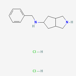 molecular formula C14H22Cl2N2 B14033456 N-Benzyl-octahydrocyclopenta[C]pyrrol-5-amine dihydrochloride 
