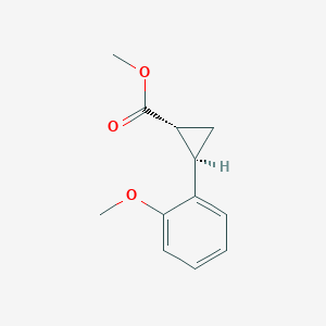 molecular formula C12H14O3 B14033463 Methyl trans-2-(2-Methoxyphenyl)cyclopropanecarboxylate 