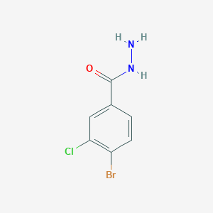 B140335 4-Bromo-3-chlorobenzhydrazide CAS No. 148993-19-5
