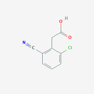 molecular formula C9H6ClNO2 B1403351 2-(2-氯-6-氰基苯基)乙酸 CAS No. 1261522-11-5