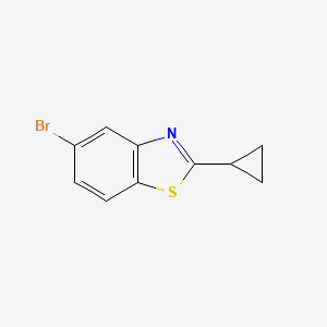 molecular formula C10H8BrNS B14033527 5-Bromo-2-cyclopropylbenzo[d]thiazole 