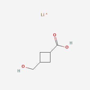 molecular formula C6H10LiO3 B14033541 3-(Hydroxymethyl)cyclobutanecarboxylic acid;lithium salt 