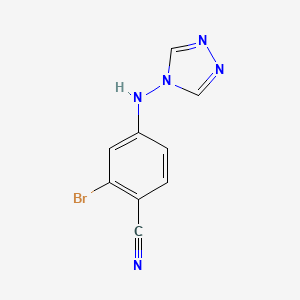 molecular formula C9H6BrN5 B1403358 4-(4H-1,2,4-Triazol-4-ylamino)-2-bromobenzonitrile CAS No. 1260389-62-5