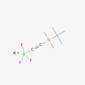 molecular formula C8H15BF3KSi B14033592 Potassium ((tert-butyldimethylsilyl)ethynyl)trifluoroborate 