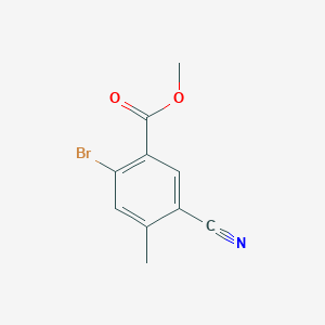 molecular formula C10H8BrNO2 B1403360 Methyl 2-bromo-5-cyano-4-methylbenzoate CAS No. 1399182-23-0
