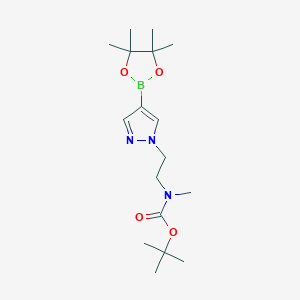 tert-butyl methyl(2-(4-(4,4,5,5-tetramethyl-1,3,2-dioxaborolan-2-yl)-1H-pyrazol-1-yl)ethyl)carbamate