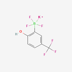 molecular formula C7H4BF6KO B14033621 Potassium trifluoro(2-hydroxy-5-(trifluoromethyl)phenyl)borate 