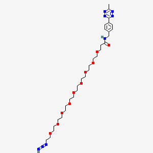 molecular formula C31H51N8O10+ B14033647 Methyltetrazine-amino-PEG9-azide 