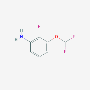 molecular formula C7H6F3NO B1403366 3-(Difluoromethoxy)-2-fluoroaniline CAS No. 1261498-41-2