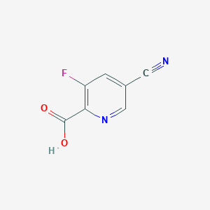 molecular formula C7H3FN2O2 B1403367 5-氰基-3-氟吡啶甲酸 CAS No. 1200498-46-9