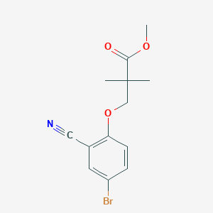 molecular formula C13H14BrNO3 B1403368 Methyl 3-(4-bromo-2-cyanophenoxy)-2,2-dimethylpropanoate CAS No. 1292318-14-9