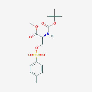 molecular formula C16H23NO7S B14033720 Methyl N-(tert-butoxycarbonyl)-O-tosyl-D-serinate 