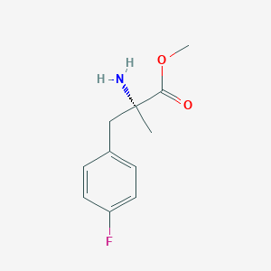 molecular formula C11H14FNO2 B14033721 (R)-2-(4-Fluorobenzyl)-ala-ome 