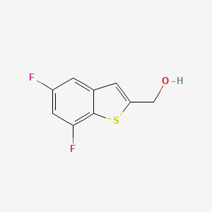 molecular formula C9H6F2OS B1403375 (5,7-difluorobenzo[b]thiophen-2-yl)methanol CAS No. 1400702-19-3